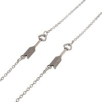 Silver-colored metal non-slip chain, with one arrow, for glasses and masks GL049