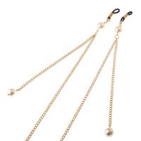 Metal non-slip chain, with pendant pearl, for glasses and masks GL074