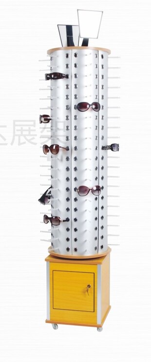 Дешевая стойка для очков с тумбо,без замков, на колесах HD706