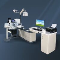 Рабочее место офтальмолога, комбинированный стол с сенсорным управлением + кресло YDL-920A, столешница 870*400 мм