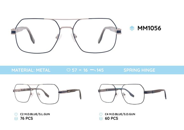 Metal men's frame for glasses MM1056