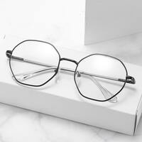 Photochromic metal eyeglasses for reading V6003, diopters from 0.00 to -6.00, not centered 