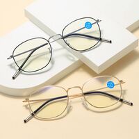 Metal glasses with Blue ray cut protection, diopters from +1.00 to +4.00, KY225-4老花