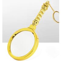 Magnifier, magnifying glass with handle S花柄60-XX, diameter: 60 mm, magnification: 10X