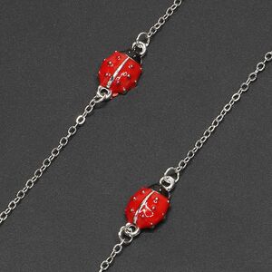 Металлическая нескользящая цепочка серебряного цвета, с божьей коровкой, для очков и масок GL231
