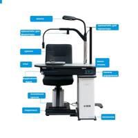 Рабочее место офтальмолога, комбинированный стол + кресло W-580B, столешница 980*490 мм