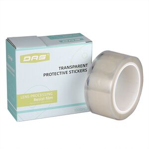 Липкий сегмент (липучки, слиперы, противоскользящие накладки) для линз, прозрачный с серебряным краем, полиэтилентерефталат, 1000 штук