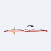 Очки металлические ультратонкие для чтения KY118 с защитой Blue ray cut, диоптрии от +1.00 до +4.00, РМЦ=62-64