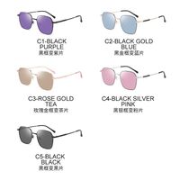 Очки металлические фотохромные с защитой от синего света 9684-GT