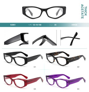 Plastic frames for glasses, thick acetate Big City H2861