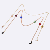 Металлическая цепочка для очков с сердечками GM053(1)