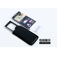 Лупа портативная карманная с подсветкой и УФ-светом 7007, размер: 35*30 мм, увеличение: 3X, 10X