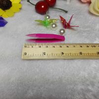 Пинцеты, длина 6 см, прозрачный с силиконовыми наконечниками, для работы с контактными линзами QZ-1