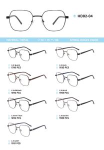 Металлическая оправа с дужками из материала TR-90 HD02-04