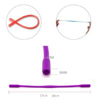 Silicone string eyeglasses holder 17/20 cm, hole Ø5 mm 