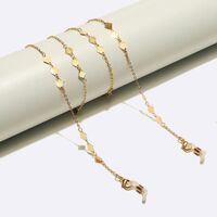 Металлическая нескользящая цепочка золотого цвета, с ромбами, для очков и масок GL1634