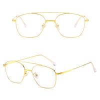 Metal eyeglasses V8612 with blue ray cut protection, diopters from 0.00 to -6.00, not centered 