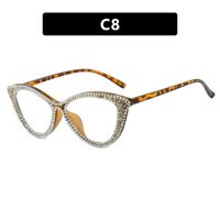 Plastic glasses with blue light protection for women 22029镶钻-PN