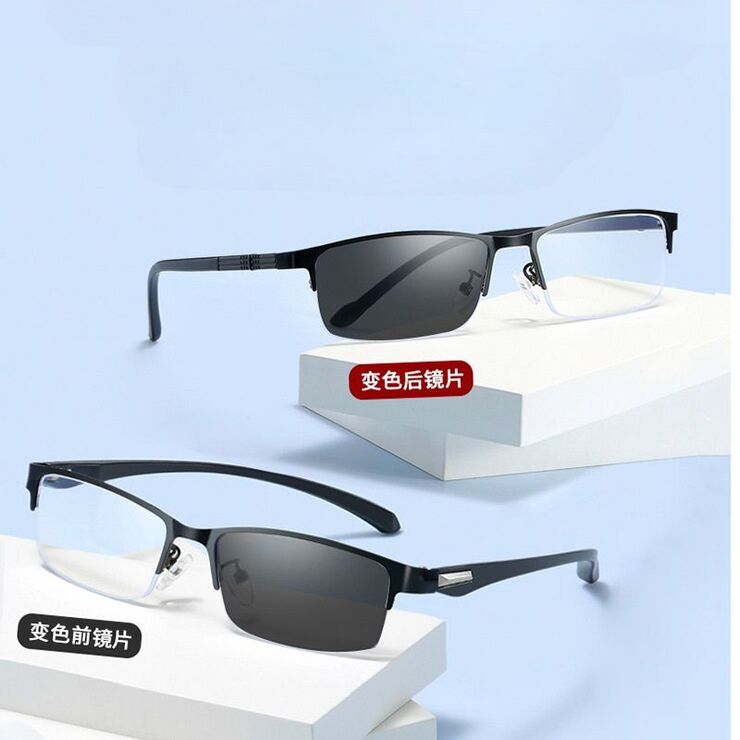 Photochromic metal glasses for reading with protection Blue Cut, diopters from 0.00 to +4.00, KY1693-8050