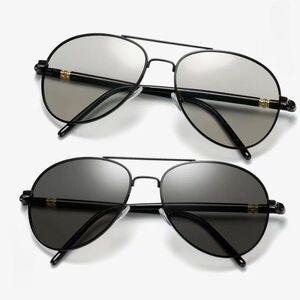 Polarized photochromic metal sunglasses KY209-2
