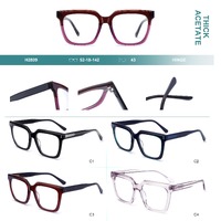Plastic frames for glasses, thick acetate Big City H2809