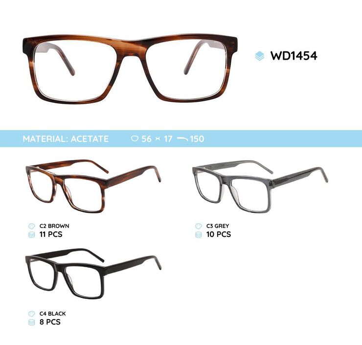 Plastic acetate eyeglasses frame for women WD1454