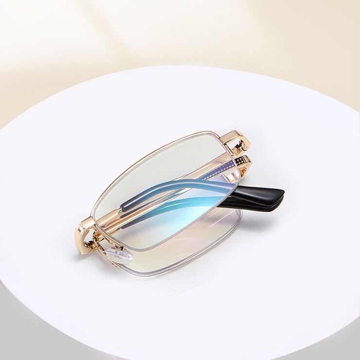 Metal glasses for reading, portable, Blue ray cut protection, diopters from +1.00 to +4.00, KY2405