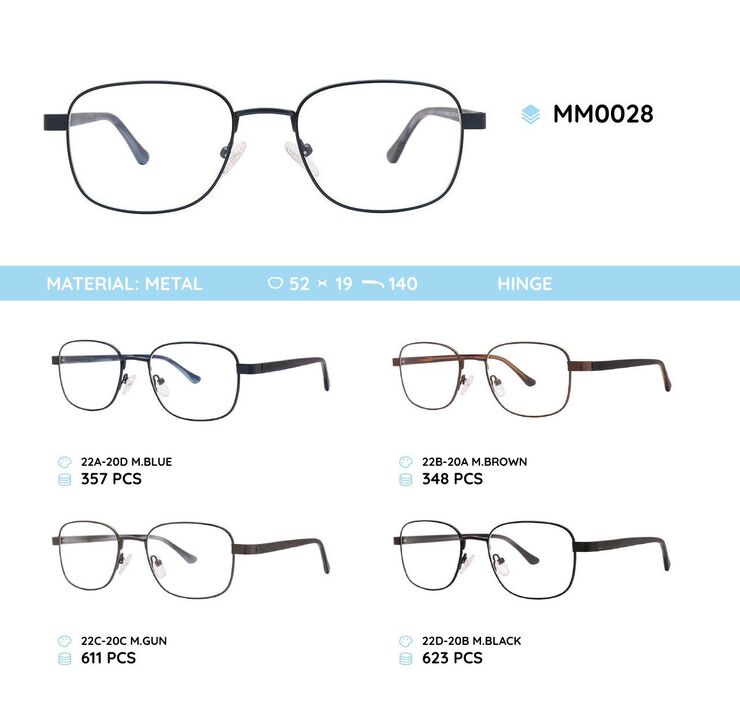 Metal men's frames for glasses MM0028