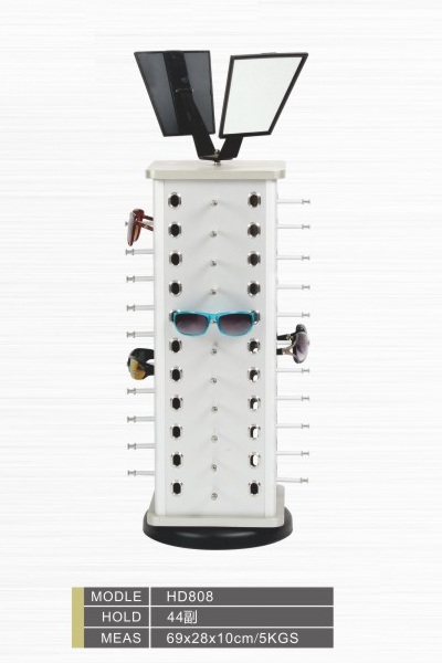 Стойка для очков настольная на 44 места с зеркалами HD808