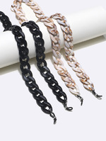 Set of two golden glasses chain with shells and diamonds GM118