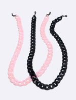 Набор из двух золотых цепочек для очков с разноцветным стеклом GM152