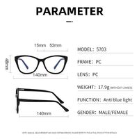 Plastic frame with anti-blue light protection lenses, with spring hinges Elit 5703-EL