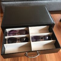 Офисный бокс настольный - витрина для оправ и очков, с фланелевой подкладкой, на 24 места JS-C207