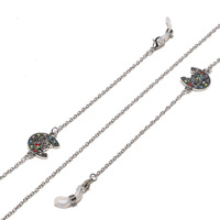 Металлическая цепочка для очков и масок с кулоном 