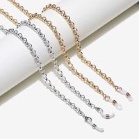 Металлическая нескользящая цепочка, набор из 2-х цепочек золотого и серебряного цвета, для очков и масок GM080