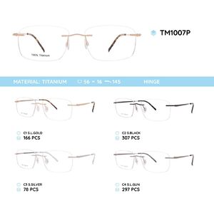 Оправа металлическая титановая безободковая TM1007P