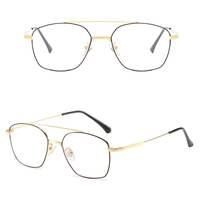 Metal eyeglasses V8612 with blue ray cut protection, diopters from 0.00 to -6.00, not centered 