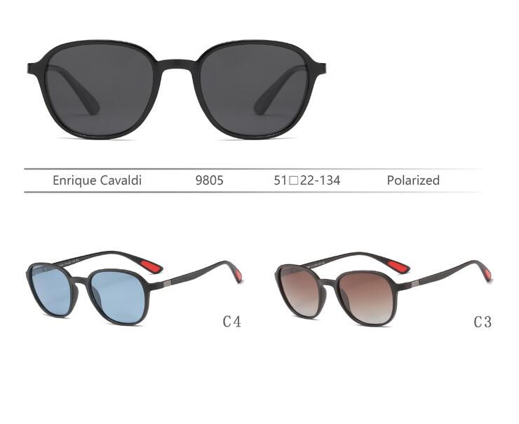 Солнцезащитные поляризационные пластиковые очки Enrique Cavaldi EC9805