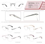 Оправа металлическая безободковая на винтах женская с флексом LE6208-DA