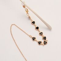 Металлическая нескользящая цепочка, с сердцем, для очков и масок GL1856