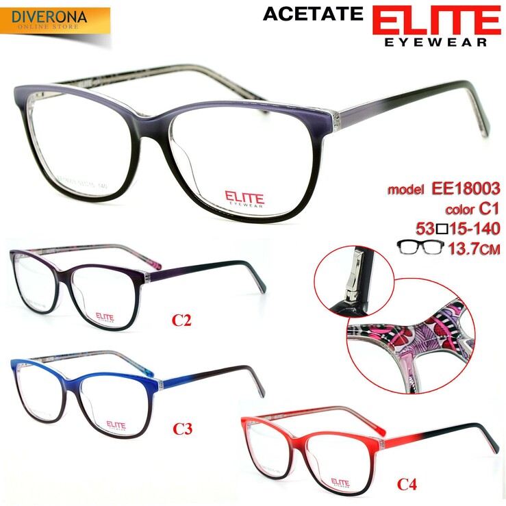 Plastic frames for glasses acetate material ELITE EE18003