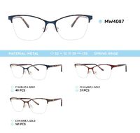 Оправа для очков металлическая полуободковая женская MW4087