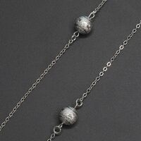 Silver-colored metal non-slip chain, with ball, for glasses and masks GL270
