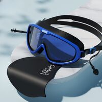 Swimming waterproof anti-fog goggles, with earpugles and cap, YJ309-YU