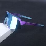 Safety shockproof sports polarized goggles with 2 caps + test card + frame for diopter lenses 2641561-S3-DX