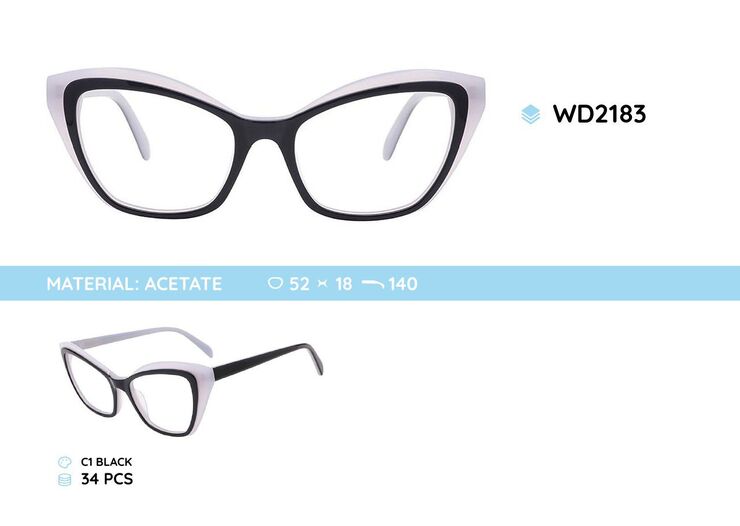Plastic frames for glasses acetate material WD2183