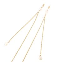 Металлическая нескользящая цепочка, с жемчугом, для очков и масок GL169