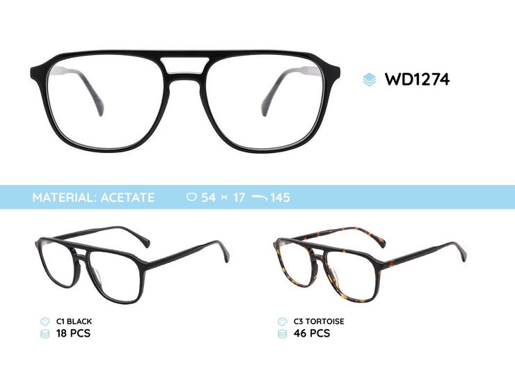 Plastic frames for glasses acetate material WD1274