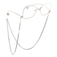 Metal non-slip chain, with rose, for glasses and masks GL684