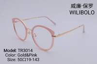 Metal +TR90 ultrathin frames with flex hinges Wilibolo TR3014